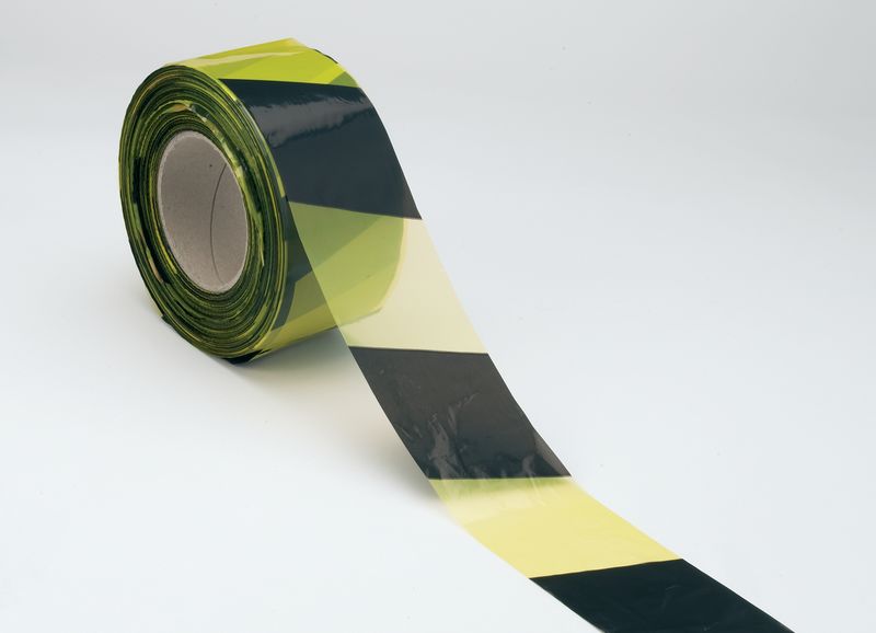 SIT1152 - Economy Barricade Tape - 75mm x 500m Yellow & Black (6 rolls ...