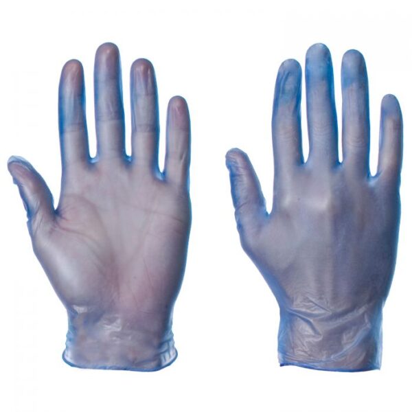 11211-BLUE-Case Powder free Vinyl Gloves Box 100 - Image 2