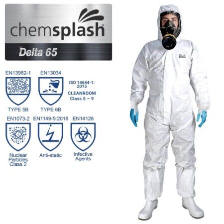 Delta 65 - Laminated Super Strong Chemsplash Coverall (Formerly Delta67)