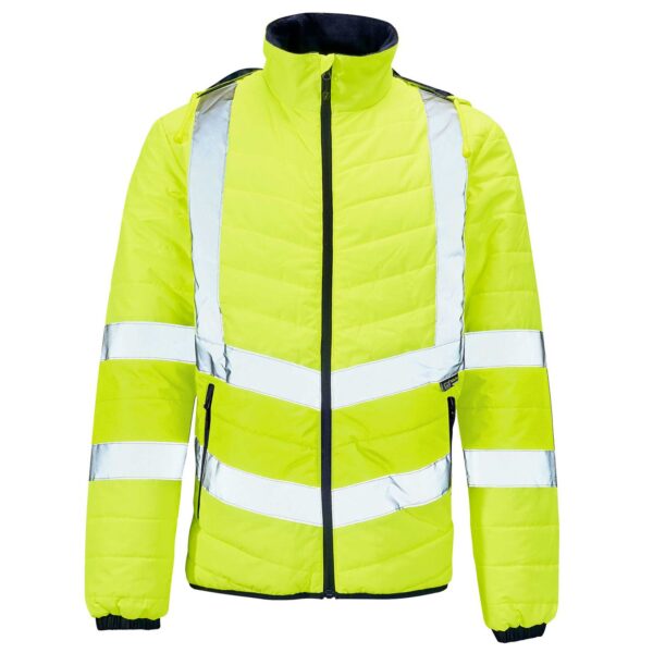 05241 Supertouch Hi Vis Yellow Puffer Jacket, stylish, safe and warm