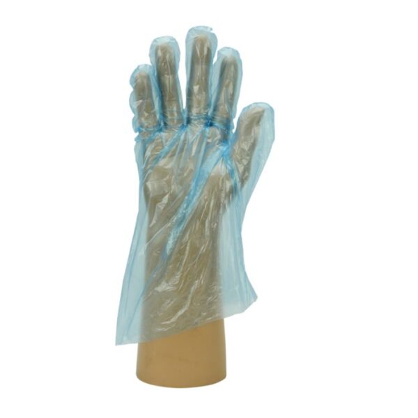 GD51 Blue Smooth Polythene Gloves Bag of 100, Size Large