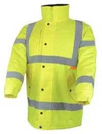 Super 1225 Yellow Hi Vis Padded Parka EN20471