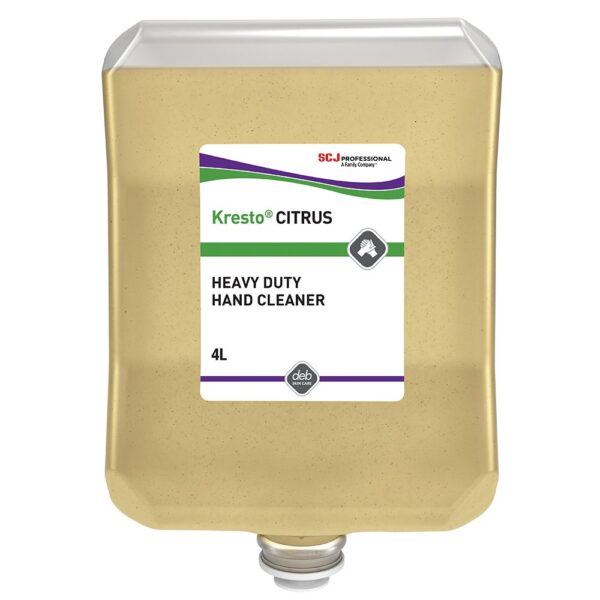 CIT4LTR- Citrus Heavy Duty Hand Cleanser 4 Litre  removes most oil based paints, oil, grease and grime.