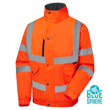 Hi Vis Eco Orange Bomber Jacket