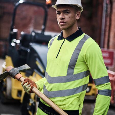 TRS192 Regatta Pro hi-vis ls polo shirt quick-drying fabric, with great moisture-wicking performance
