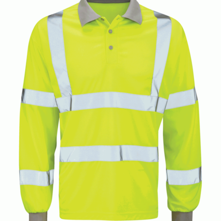 HVLSPS ANDROMEDA Yellow: LONG SLEEVE POLO SHIRT 100% polyester fabric