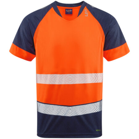 FORDA Leo EcoViz Performance+ Dual Colour T-Shirt segmented chevron pattern