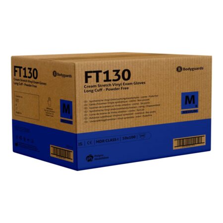Finity PF30™ Strong 7.1 g Cream Stretch Synthetic Powder Free Extended Cuff Exam Glove FT130