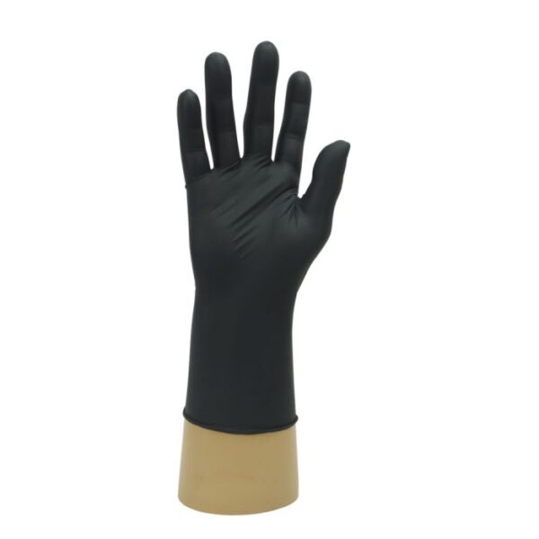 GL897 – Black Nitrile Glove, Box of 100-Favoured in food handling, tattoo artistry, automotive work, and engineering - Image 2