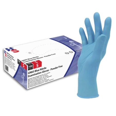 Hand Safe GN83 Blue Nitrile Examination Gloves designed to prioritise both comfort and performance