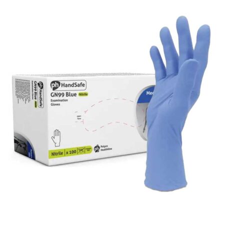 HandSafe GN99 Nitrile superior level of strength with a force at break of 9 Newtons. Comfortable and flexible,