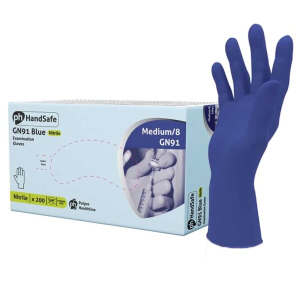 Hand Safe GN91 Sensitive The soft nitrile formulation provides flexibility and comfort in use Gloves (Pack of 200)