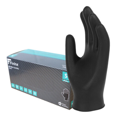 Polyco Finite Black Diamond Grip Safety Gloves- Pack of 100 Gloves GL100