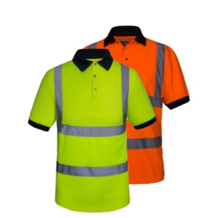 PS009 HI VIS POLOSHIRT EN ISO 20471