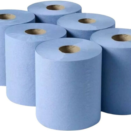 Standard Blue Embossed Centre Feed Rolls, 3PLY, 135m length, width 190m Pack of 6 Big value