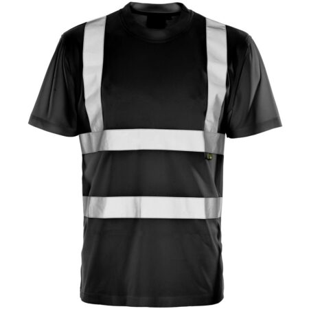 35171 Hi Vis Black Bird Eye T-Shirt security, event marshalling