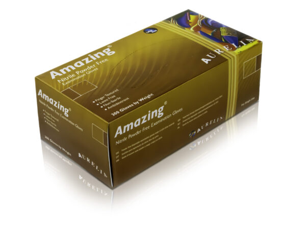 Aurelia® Amazing Quality Purple Ultra Thin Blue Nitrile. 300 Pairs per Box, Sold in Boxes.