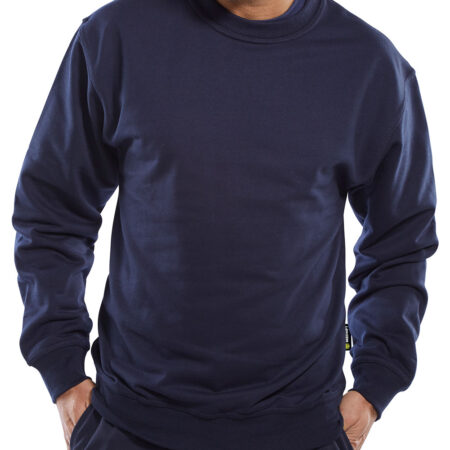 Polycotton Sweatshirt Navy Blue