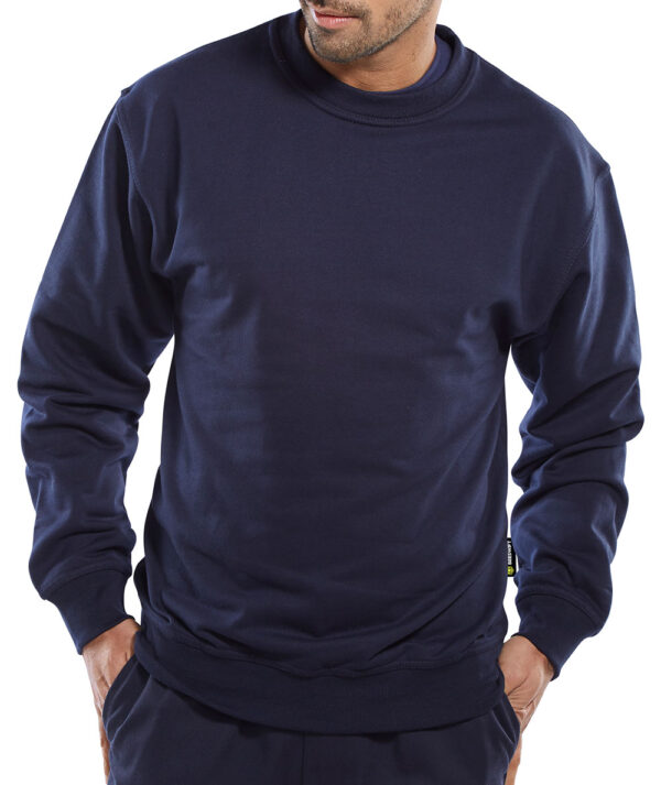 Polycotton Sweatshirt Navy Blue