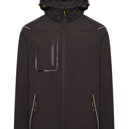 Jcb Workwear Trade Hooded Softshell Jacket Black