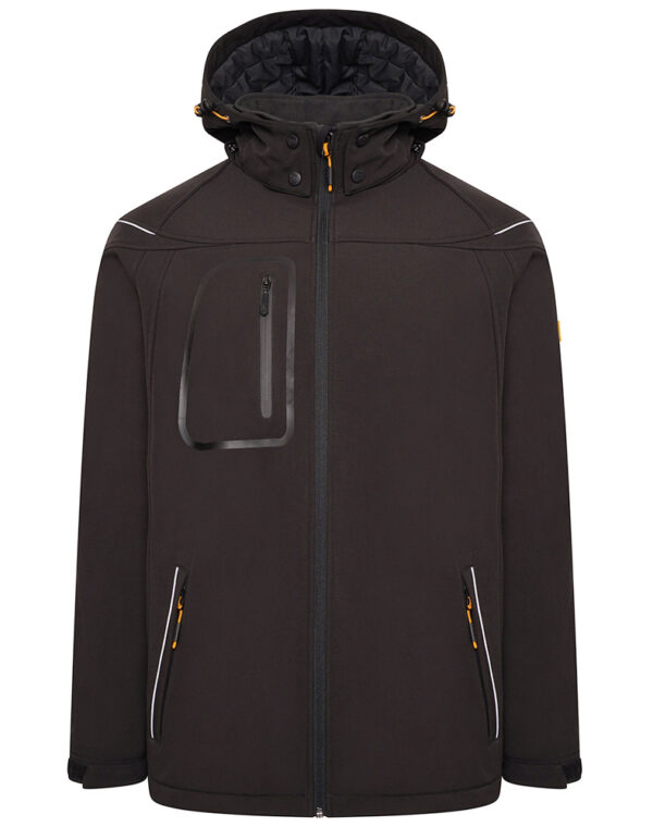Jcb Workwear Trade Hooded Softshell Jacket Black