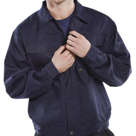 Beeswift Heavyweight Drivers Jacket Navy Blue