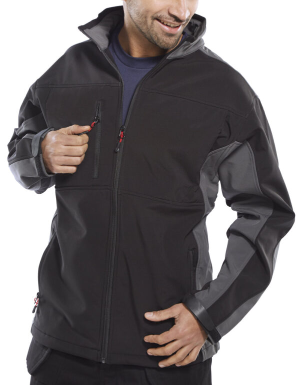 Beeswift Two-tone Soft Shell Jacket Black/grey