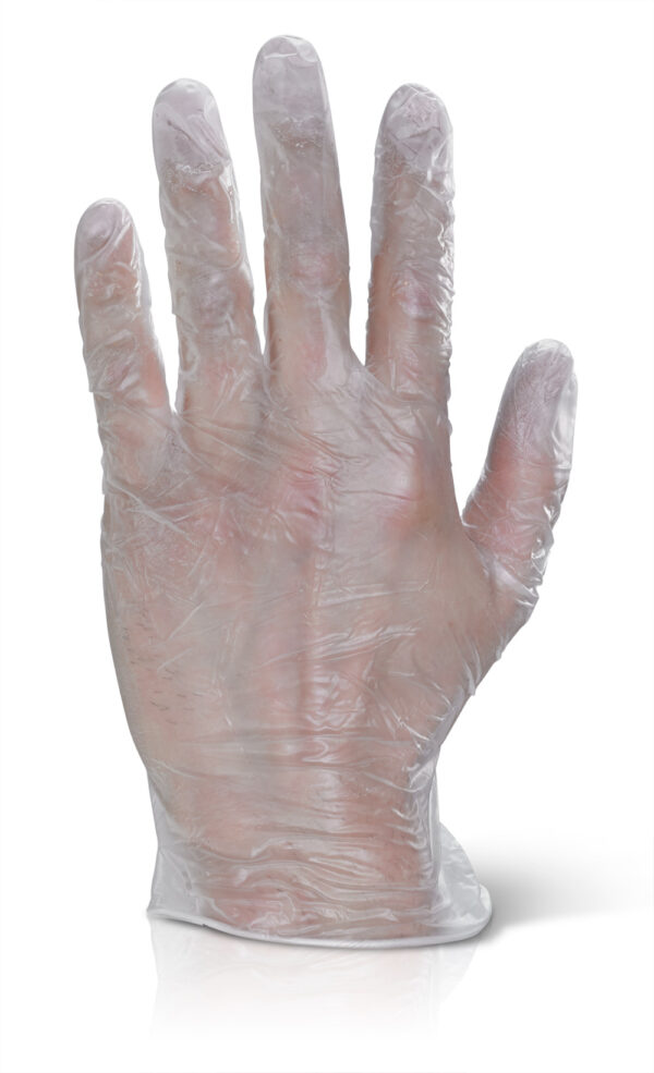 Beeswift Vinyl Disposable Examination Gloves Clear