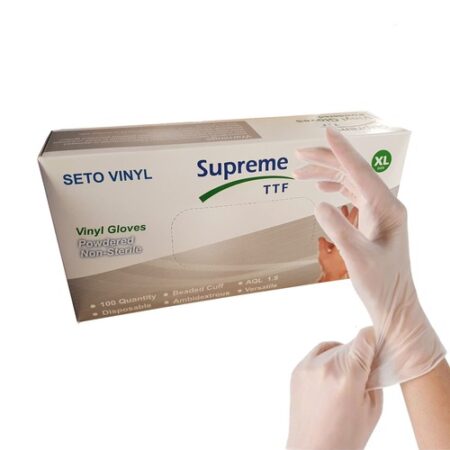 Clear Vinyl Powdered Disposable Gloves