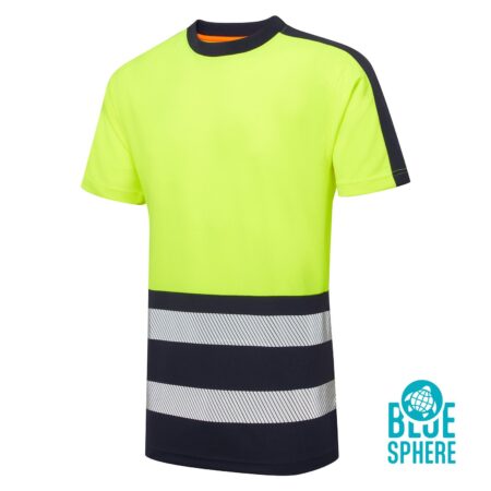 Essentials Hi Vis Eco CoolAir Yellow T-Shirt Reflect-Tex Segmented Tape