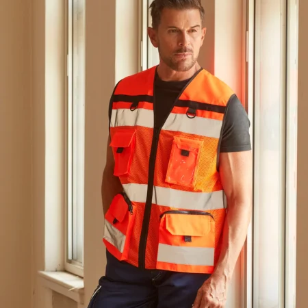 YK108 Hi-vis ripstop tool vest